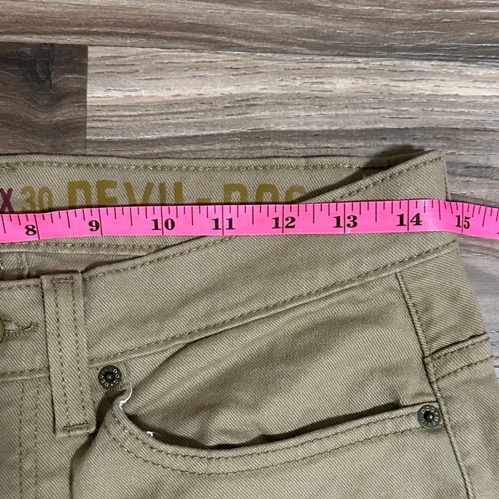 Devil Dog Dungarees Jeans Pants Mens 30x30 Slim Regular Waist Khaki DD2006